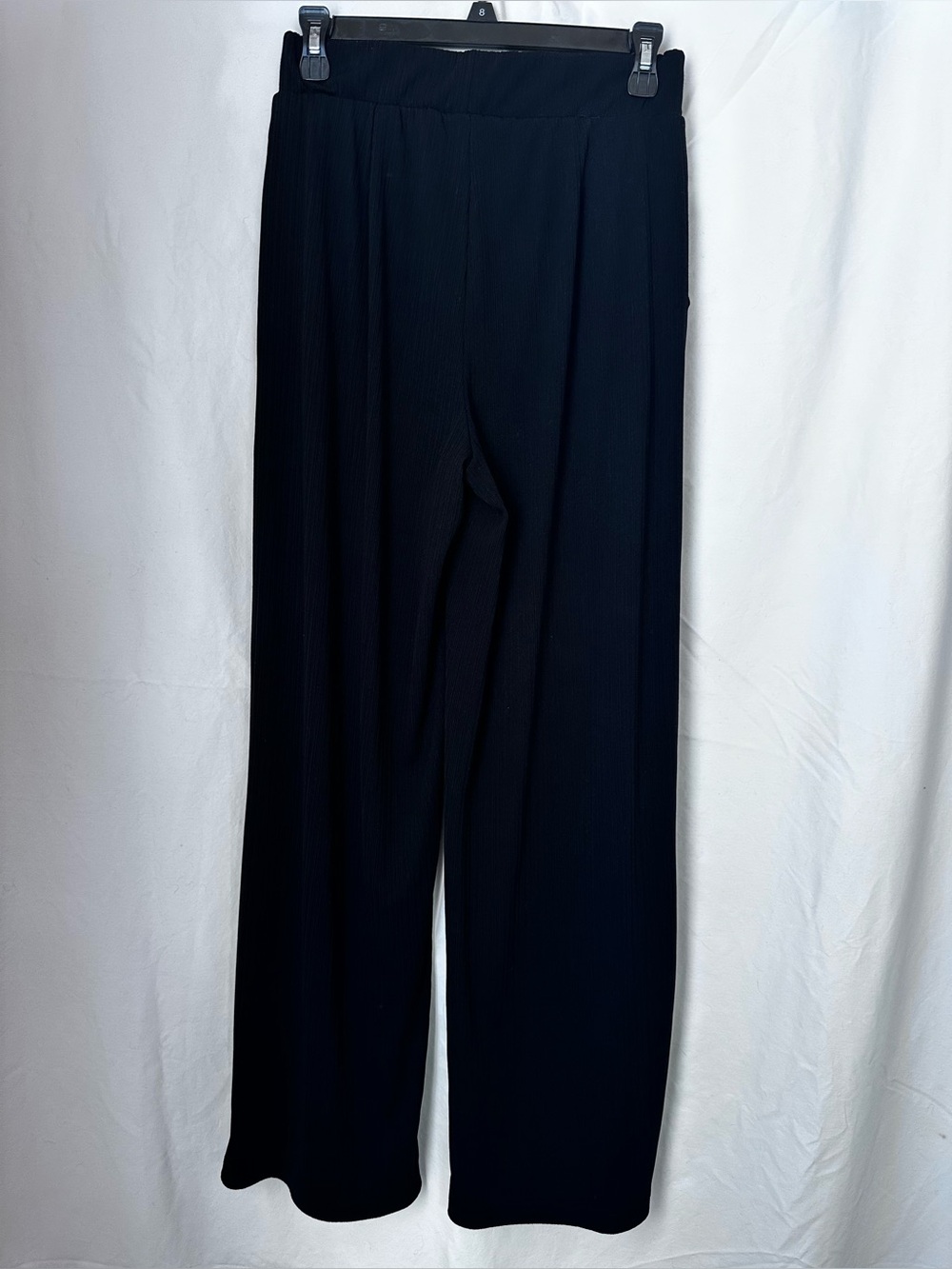 Women's Black Wide-Leg Pull-On Pants